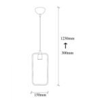 ΦΩΤΙΣΤΙΚΟ ΟΡΟΦΗΣ ΚΡΕΜΑΣΤΟ ΜΕΤΑΛΛΙΚΟ ΜΑΥΡΟ HM7258 15Χ6Χ123 εκ. - Image 2