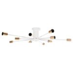 ΦΩΤΙΣΤΙΚΟ ΟΡΟΦΗΣ ΚΡΕΜΑΣΤΟ ΠΟΛΥΦΩΤΟ 10ΦΩΤΟ HM4122 ΛΕΥΚΟ ΜΕΤΑΛΛΟ 18,5Υ εκ. - Image 3