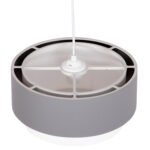 ΦΩΤΙΣΤΙΚΟ ΟΡΟΦΗΣ ΚΥΛΙΝΔΡΙΚΟ KRIKS HM4706.01 PVC ΣΕ ΛΕΥΚΟ-ΓΚΡΙ Φ30x70Υεκ. - Image 4