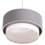 ΦΩΤΙΣΤΙΚΟ ΟΡΟΦΗΣ ΚΥΛΙΝΔΡΙΚΟ KRIKS HM4706.01 PVC ΣΕ ΛΕΥΚΟ-ΓΚΡΙ Φ30x70Υεκ. - Image 5