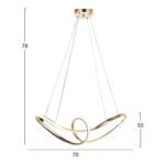 ΦΩΤΙΣΤΙΚΟ ΟΡΟΦΗΣ LED ΧΡΥΣΟ HM7522.02 70x78 εκ. - Image 2