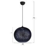 ΦΩΤΙΣΤΙΚΟ ΟΡΟΦΗΣ ΕΣΩΤΕΡΙΚΟΥ ΧΩΡΟΥ ΜΑΥΡΟ Φ20Χ70Υεκ. HM7626.03 - Image 2