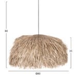 ΦΩΤΙΣΤΙΚΟ ΟΡΟΦΗΣ ΜΕ PANDAN ΚΑΙ MENDONG ΚΑΠΕΛΟ ΣΕ ΦΥΣΙΚΟ HM7778 Φ80Χ35Υεκ. - Image 2