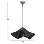 ΦΩΤΙΣΤΙΚΟ ΟΡΟΦΗΣ ΣΚΟΥΡΟ ΠΡΑΣΙΝΟ ΚΑΠΕΛΟ-ΧΡΥΣΗ ΚΡΕΜΑΣΗ Φ43x55Υεκ.HM7649.03 - Image 2