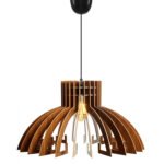 ΦΩΤΙΣΤΙΚΟ ΟΡΟΦΗΣ ΞΥΛΙΝΟ ΚΡΕΜΑΣΤΟ ΚΑΡΥΔΙ HM7350.01 Φ54x65Υ εκ. - Image 3