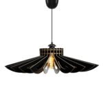 ΦΩΤΙΣΤΙΚΟ ΟΡΟΦΗΣ ΞΥΛΙΝΟ ΚΡΕΜΑΣΤΟ ΜΑΥΡΟ HM7348.03 Φ68x50Υ εκ. - Image 3