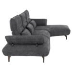 ΓΩΝΙΑΚΟΣ ΚΑΝΑΠΕΣ (ΔΕΞΙΑ) CONVERT HM3268.03R ΓΚΡΙ ΥΦΑΣΜΑ 283x188x100Υεκ. - Image 4