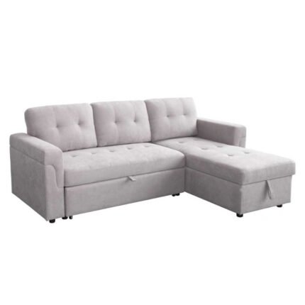 Αγόρασε ΓΩΝΙΑΚΟΣ ΚΑΝΑΠΕΣ-ΚΡΕΒΑΤΙ ΑΝΑΣΤΡΕΨΙΜΟΣ SAL HM3310.01 ΓΚΡΙ ΥΦΑΣΜΑ 214x137x83Yεκ σε μοναδική τιμή στο clickforshop.gr