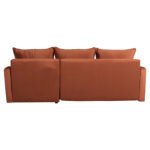 ΓΩΝΙΑΚΟΣ ΚΑΝΑΠΕΣ-ΚΡΕΒΑΤΙ PROTON HM3272.09 ΠΟΡΤΟΚΑΛΙ ΒΕΛΟΥΔΟ 225x94x70Υεκ. - Image 5