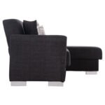 ΓΩΝΙΑΚΟΣ ΚΑΝΑΠΕΣ-ΚΡΕΒΑΤΙ ΜΕ ΑΠΟΘ. ΧΩΡΟ BRONKO HM3291.01 ΑΝΘΡΑΚΙ ΥΦΑΣΜΑ 218x138x77Y - Image 6