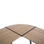 ΓΡΑΦΕΙΟ ΓΩΝΙΑΚΟ HM9319 ΜΕΤΑΛΛΙΚΟ ΣΚΟΥΡΟ ΓΚΡΙ ΜΕ MDF ΕΠΙΦΑΝΕΙΑ ΣΕ ΟΑΚ 147X112X74Υεκ. - Image 6