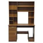 ΓΡΑΦΕΙΟ ΜΕ ΒΙΒΛΙΟΘΗΚΗ-ΡΑΦΙΕΡΑ STATUS ΚΑΡΥΔΙ HM2032.04 120x55x182 εκ. - Image 3