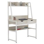 Αγόρασε ΓΡΑΦΕΙΟ ΜΕ ΒΙΒΛΙΟΘΗΚΗ TANAYA HM2390.13 ΜΕΛΑΜΙΝΗ SONAMA-ΛΕΥΚΟΣ ΜΕΤΑΛΛO 100x48x139Y σε μοναδική τιμή στο clickforshop.gr