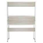 ΓΡΑΦΕΙΟ ΜΕ ΒΙΒΛΙΟΘΗΚΗ TANAYA HM2390.13 ΜΕΛΑΜΙΝΗ SONAMA-ΛΕΥΚΟΣ ΜΕΤΑΛΛO 100x48x139Y - Image 5