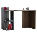 Αγόρασε ΓΡΑΦΕΙΟ ΜΕΛΑΜΙΝΗΣ ΜΕ ΡΑΦΙΑ SYNDYA HM8994.01 ΚΑΡΥΔΙ- ΓΚΡΙ 112x55x85Y εκ. σε μοναδική τιμή στο clickforshop.gr