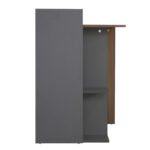 ΓΡΑΦΕΙΟ ΜΕΛΑΜΙΝΗΣ ΜΕ ΡΑΦΙΑ SYNDYA HM8994.01 ΚΑΡΥΔΙ- ΓΚΡΙ 112x55x85Y εκ. - Image 6