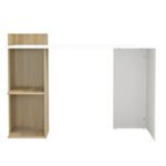 ΓΡΑΦΕΙΟ ΜΕΛΑΜΙΝΗΣ ΜΕ ΡΑΦΙΑ SYNDYA HM8994.02 SONAMA- ΛΕΥΚΟ 112x55x85Y εκ. - Image 2