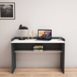 ΓΡΑΦΕΙΟ ΜΕΛΑΜΙΝΗΣ ΓΚΡΙ ΛΕΥΚΟ HM9227.13 118x58x80Υεκ. - Image 3