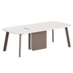 Αγόρασε ΓΡΑΦΕΙΟ ΣΥΝΕΡΓΑΣΙΑΣ NEWLINE HM18278 ΜΕΛΑΜΙΝΗ ΚΡΕΜ-ΠΟΔΙΑ ΑΛΟΥΜΙΝΙΟΥ 240x110x75Υεκ σε μοναδική τιμή στο clickforshop.gr