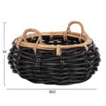 ΚΑΛΑΘΙ ΔΑΠΕΔΟΥ POTTS HM4378 ΜΑΥΡO&ΦΥΣΙΚΟ ΧΡΩΜΑ- CL RATTAN Φ62x36Yεκ. - Image 2