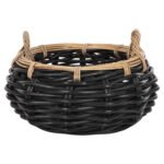 ΚΑΛΑΘΙ ΔΑΠΕΔΟΥ POTTS HM4378 ΜΑΥΡO&ΦΥΣΙΚΟ ΧΡΩΜΑ- CL RATTAN Φ62x36Yεκ. - Image 3