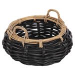 ΚΑΛΑΘΙ ΔΑΠΕΔΟΥ POTTS HM4378 ΜΑΥΡO&ΦΥΣΙΚΟ ΧΡΩΜΑ- CL RATTAN Φ62x36Yεκ. - Image 4