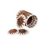 ΚΑΛΑΘΙΑ ΨΑΘΙΝΑ ΣΤΡΟΓΓΥΛΑ ΜΕ ΚΑΠΑΚΙ ΣΕΤ 3τμχ HM4306 ΣΕ ΦΥΣΙΚΟ-ΛΕΥΚΟ Φ42x63Υεκ. - Image 4