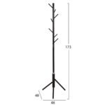 ΚΑΛΟΓΕΡΟΣ ΜΕΤΑΛΛΙΚΟΣ HM9574.01 ΣΕ ΜΑΥΡΟ ΧΡΩΜΑ-8 ΣΗΜΕΙΑ ΚΡΕΜΑΣΗΣ 48x48x173Υεκ. - Image 2