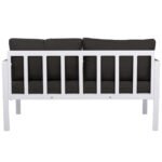 ΚΑΝΑΠΕΣ 2-ΘΕΣΙΟΣ SAFIYA HM5523.01 ΑΛΟΥΜΙΝΙΟ ΛΕΥΚΟ-ΑΝΘΡΑΚΙ ΜΑΞΙΛΑΡΙΑ 144x70x85Υεκ - Image 4