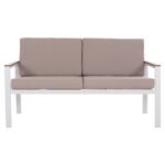 ΚΑΝΑΠΕΣ 2-ΘΕΣΙΟΣ SAFIN HM6279.01 ΑΛΟΥΜΙΝΙΟ ΛΕΥΚΟ-ΜΠΕΖ ΜΑΞΙΛΑΡΙΑ 140x70x77Υεκ - Image 3