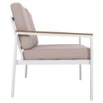 ΚΑΝΑΠΕΣ 2-ΘΕΣΙΟΣ SAFIN HM6279.01 ΑΛΟΥΜΙΝΙΟ ΛΕΥΚΟ-ΜΠΕΖ ΜΑΞΙΛΑΡΙΑ 140x70x77Υεκ - Image 4