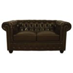 Αγόρασε ΚΑΝΑΠΕΣ 2ΘΕΣΙΟΣ T.CHESTERFIELD HM3010.01 ΤΕΧΝΟΔΕΡΜΑ ΣΚΟΥΡΟ ΚΑΦΕ 155x90x73 εκ. σε μοναδική τιμή στο clickforshop.gr