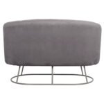 ΚΑΝΑΠΕΣ 2ΘΕΣΙΟΣ ARIEN HM8492.01 ΑΠΟ ΒΕΛΟΥΔΟ ΓΚΡΙ ΜΕ ΑΣΗΜΙ ΒΑΣΗ 125Χ80Χ84Υ εκ. - Image 4