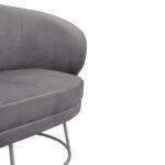 ΚΑΝΑΠΕΣ 2ΘΕΣΙΟΣ ARIEN HM8492.01 ΑΠΟ ΒΕΛΟΥΔΟ ΓΚΡΙ ΜΕ ΑΣΗΜΙ ΒΑΣΗ 125Χ80Χ84Υ εκ. - Image 6