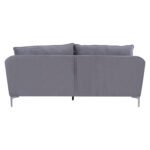 ΚΑΝΑΠΕΣ KAREN 3ΘΕΣΙΟΣ ΓΚΡΙ ΒΕΛΟΥΔΟ & ΜΕΤΑΛΛΙΚΑ ΠΟΔΙΑ ΧΡΩΜΙΟΥ HM3136.31 208x81x95 εκ. - Image 5