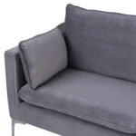 ΚΑΝΑΠΕΣ KAREN 3ΘΕΣΙΟΣ ΓΚΡΙ ΒΕΛΟΥΔΟ & ΜΕΤΑΛΛΙΚΑ ΠΟΔΙΑ ΧΡΩΜΙΟΥ HM3136.31 208x81x95 εκ. - Image 6