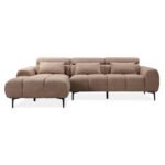 ΚΑΝΑΠΕΣ ΑΡΙΣΤΕΡΗ ΓΩΝΙΑ DIVYA HM3267.01L ΣΥΝΘ.SUEDE ΑΝΟΙΧΤΟ ΚΑΦΕ 264x175x99Υεκ. - Image 4