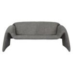 ΚΑΝΑΠΕΣ ΔΙΘΕΣΙΟΣ LAFORGE HM9680.01 ΜΕΤΑΛΛΙΚΟΣ ΣΚΕΛΕΤΟΣ-ΓΚΡΙ ΜΠΟΥΚΛΕ ΥΦΑΣΜΑ 160x80x63Υεκ. - Image 3