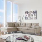 ΚΑΝΑΠΕΣ ΓΩΝΙΑ ΑΡΙΣΤΕΡΗ ZAILA HM3086L ΥΦΑΣΜΑ ΜΠΕΖ 282x197x90 εκ. - Image 2