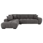 ΚΑΝΑΠΕΣ ΓΩΝΙΑ (ΑΡΙΣΤΕΡΗ) COVEN HM3266.03L ΣΚΟΥΡΟ ΓΚΡΙ ΥΦΑΣΜΑ 298x102-208x85Υεκ. - Image 3