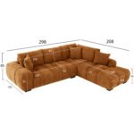 ΚΑΝΑΠΕΣ ΓΩΝΙΑ (ΔΕΞΙΑ) COVEN HM3266.02R ΚΕΡΑΜΙΔΙ ΥΦΑΣΜΑ 298x102-208x85Υεκ. - Image 2