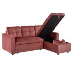 ΚΑΝΑΠΕΣ ΓΩΝΙΑ ΚΡΕΒΑΤΙ WAYNE 224x147x85Υεκ. HM3028.12 ΒΕΛΟΥΔΟ ΣΑΠΙΟ ΜΗΛΟ - Image 4