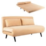 Αγόρασε ΚΑΝΑΠΕΣ ΚΡΕΒΑΤΙ 2 ΑΤΟΜΩΝ ASMA HM3077.17 ΜΕ ΒΕΛΟΥΔΟ ΜΠΕΖ 140x80x77Yεκ. σε μοναδική τιμή στο clickforshop.gr