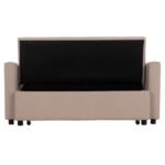 ΚΑΝΑΠΕΣ ΚΡΕΒΑΤΙ 2-ΘΕΣΙΟΣ BORG HM3289.03 ΜΠΕΖ ΥΦΑΣΜΑ 140x100x80Υεκ - Image 6