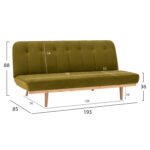 ΚΑΝΑΠΕΣ ΚΡΕΒΑΤΙ 3ΘΕΣΙΟΣ ΑΠΟ ΒΕΛΟΥΔΟ ΛΑΔΙ HM3168.13 193Χ85Χ88Υ εκ. - Image 2