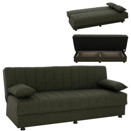 Αγόρασε ΚΑΝΑΠΕΣ ΚΡΕΒΑΤΙ ANDRI ΤΡΙΘΕΣΙΟΣ DARK OLIVE HM3239.05 180x72x77 εκ. σε μοναδική τιμή στο clickforshop.gr