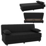 Αγόρασε ΚΑΝΑΠΕΣ ΚΡΕΒΑΤΙ ANDRI ΤΡΙΘΕΣΙΟΣ ΜΑΥΡΟΣ HM3239.01 180x72x77 εκ. σε μοναδική τιμή στο clickforshop.gr