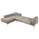 ΚΑΝΑΠΕΣ ΚΡΕΒΑΤΙ ΑΡΙΣΤΕΡΗ ΓΩΝΙΑ ZENORA HM3337.03L ΜΠΕΖ ΥΦΑΣΜΑ 303x214x80Υεκ - Image 5