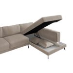 ΚΑΝΑΠΕΣ ΚΡΕΒΑΤΙ ΔΕΞΙΑ ΓΩΝΙΑ ZENORA HM3337.03R ΜΠΕΖ ΥΦΑΣΜΑ 303x214x80Υεκ - Image 6