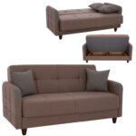 Αγόρασε ΚΑΝΑΠΕΣ ΚΡΕΒΑΤΙ ΔΙΘΕΣΙΟΣ SANNA HM3246.01 ΜΠΕΖ 140x82x86 εκ. σε μοναδική τιμή στο clickforshop.gr